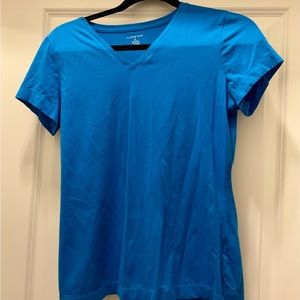 Lands’ End turquoise vneck T-shirt sz s